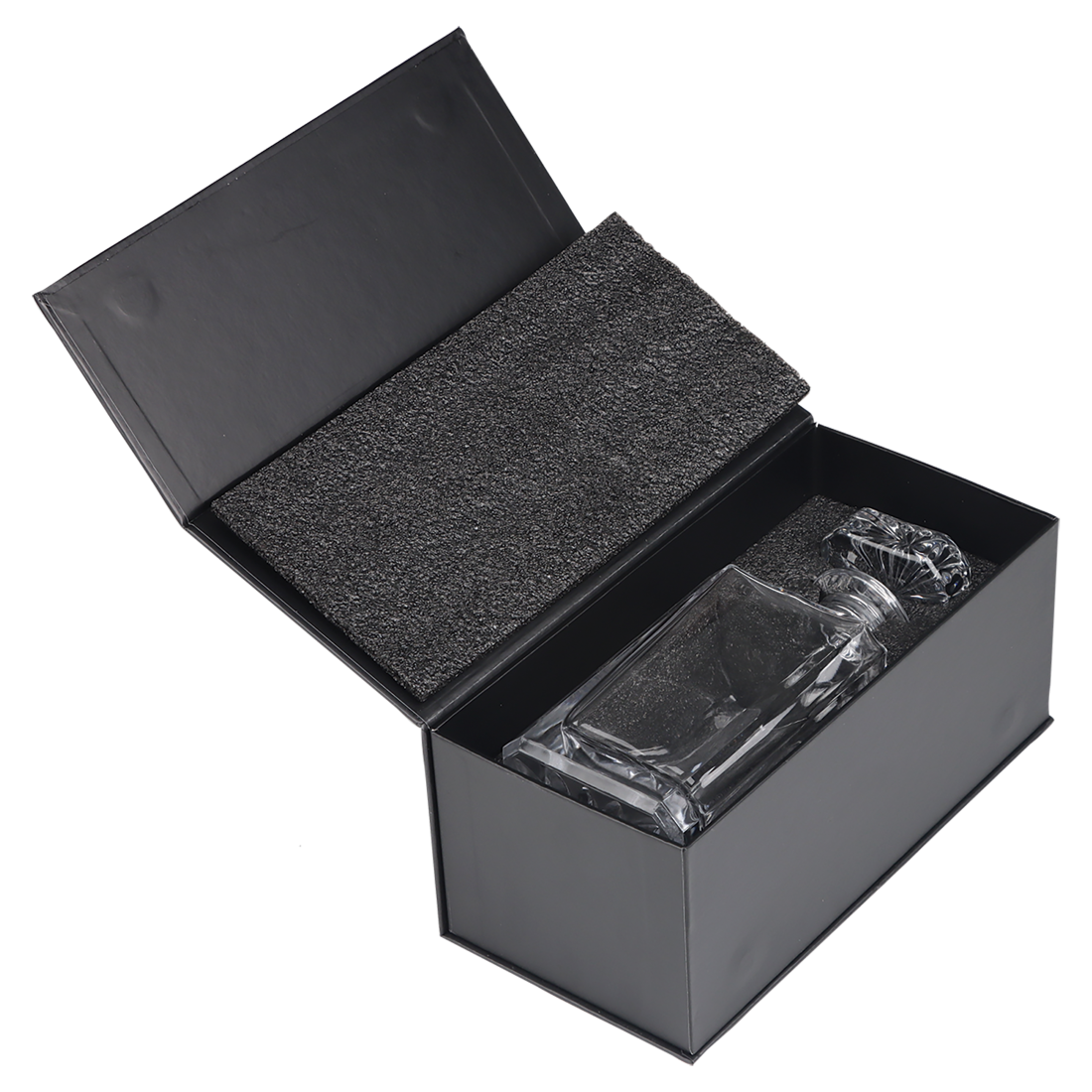 Bulk Custom Engraved - Polar Camel 750ml Rectangle Glass Decanter in a Black Gift Box - Bulk Engraving