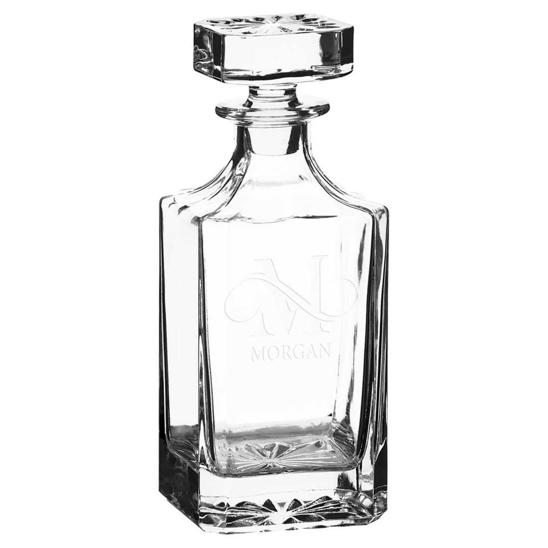 Bulk Custom Engraved - Polar Camel 750ml Rectangle Glass Decanter in a Black Gift Box - Bulk Engraving