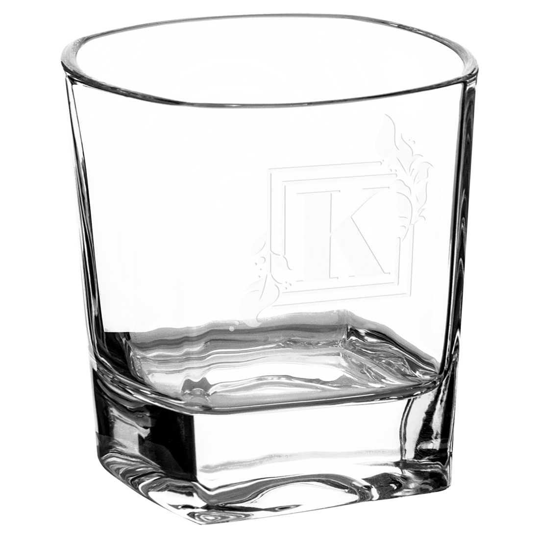 Bulk Custom Engraved - Polar Camel 810ml Rectangle Glass Decanter Set with Four Glasses in a Black Gift Box - Bulk Engraving