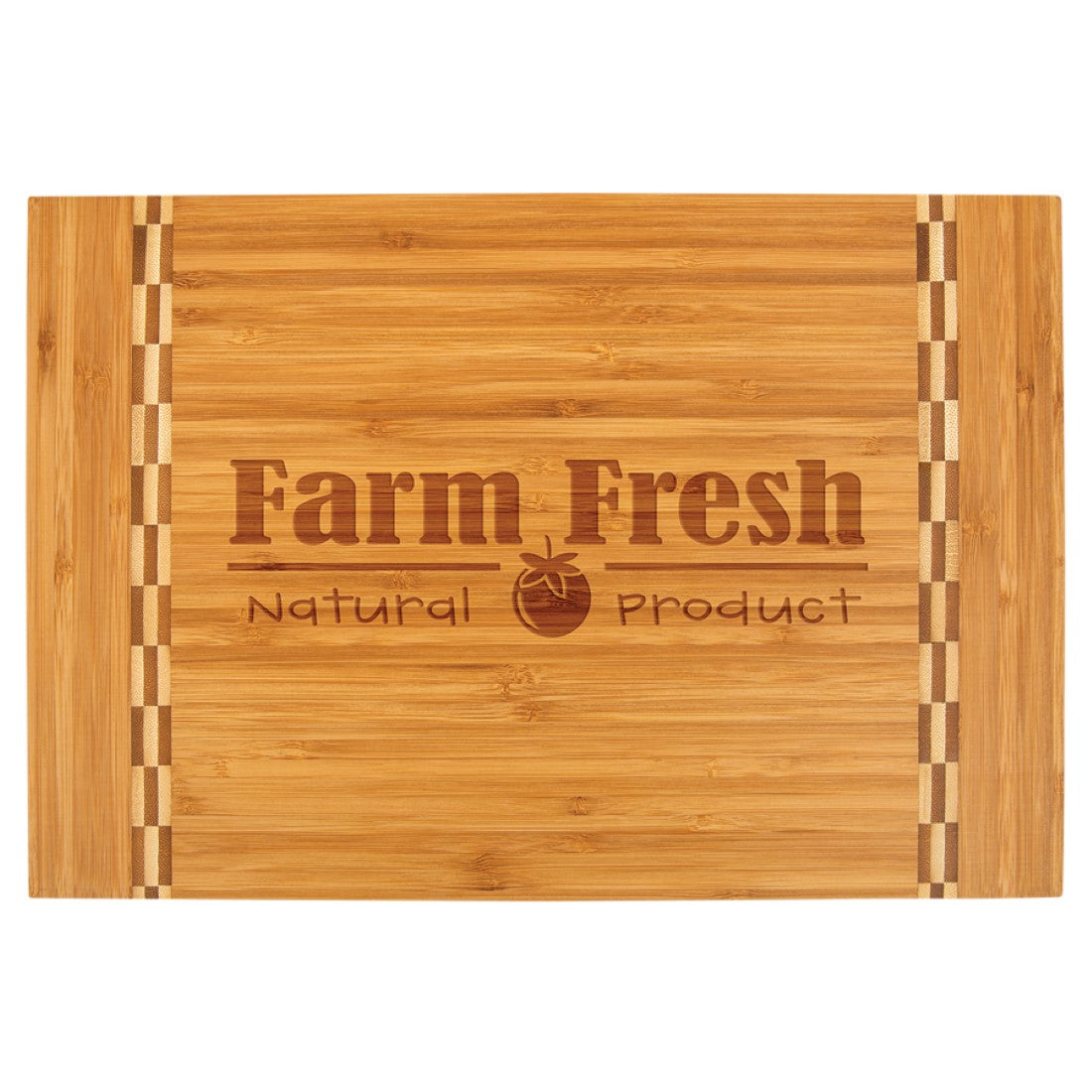 Bamboo Cutting Boards With Butcher Block Inlay - Bulk Engraving