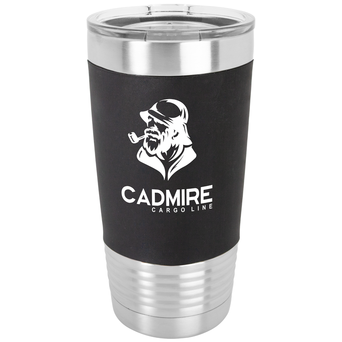 Bulk Custom Engraving - Polar Camel 20 oz. Tumbler with Laserable Silicone Grip - Ringneck Tumbler with Clear Lid - Bulk Engraving