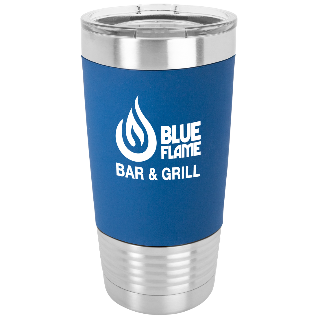 Bulk Custom Engraving - Polar Camel 20 oz. Tumbler with Laserable Silicone Grip - Ringneck Tumbler with Clear Lid - Bulk Engraving