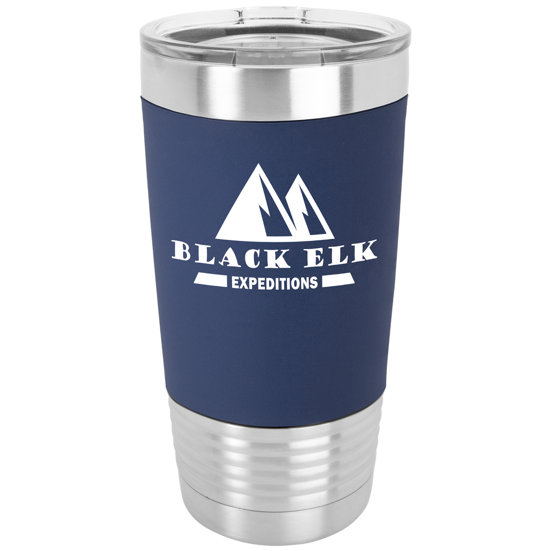 Bulk Custom Engraving - Polar Camel 20 oz. Tumbler with Laserable Silicone Grip - Ringneck Tumbler with Clear Lid - Bulk Engraving