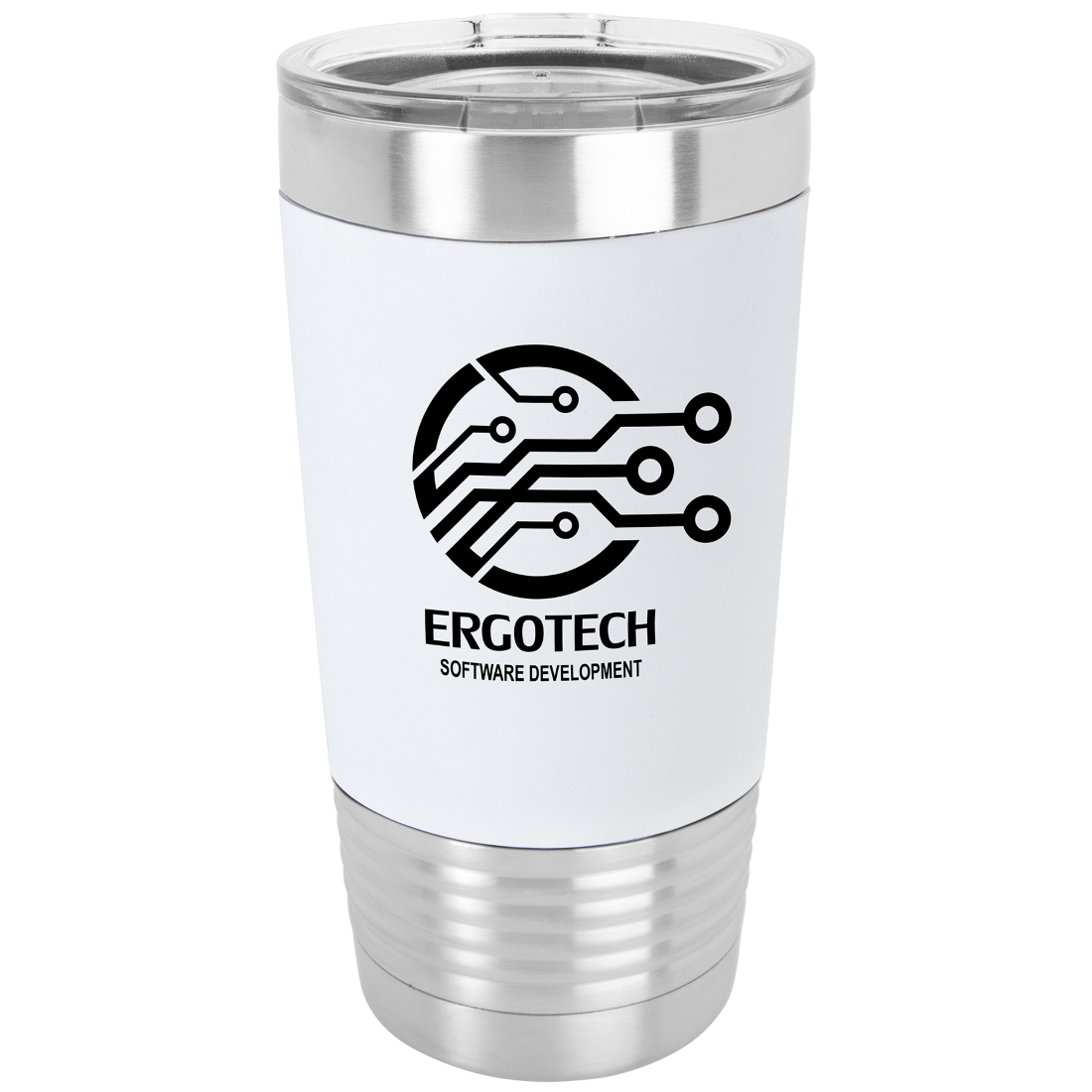 Bulk Custom Engraving - Polar Camel 20 oz. Tumbler with Laserable Silicone Grip - Ringneck Tumbler with Clear Lid - Bulk Engraving
