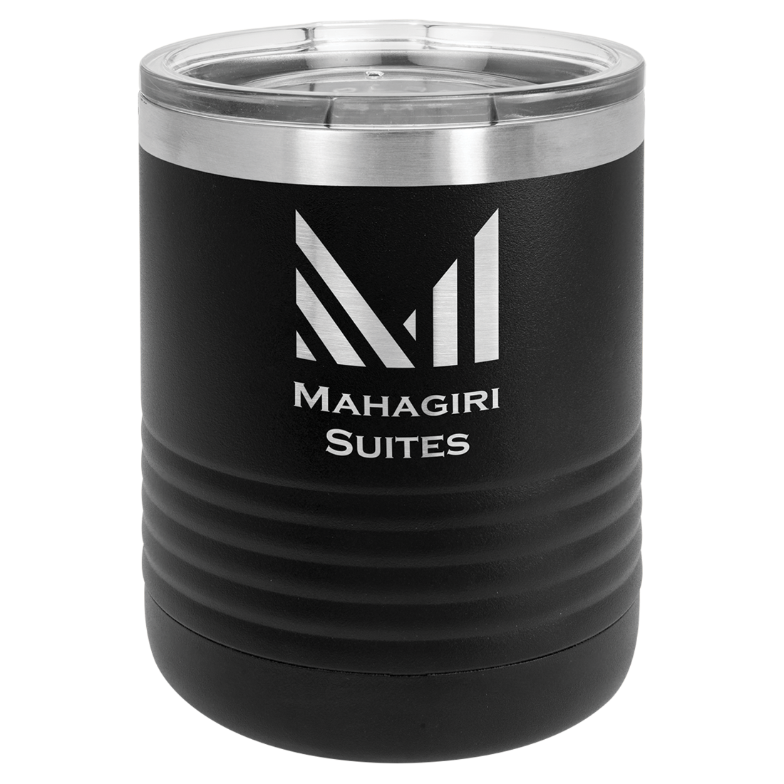 Bulk Custom Engraving - Polar Camel 10 oz. White Vacuum Insulated Ringneck Tumbler with Clear Lid - Bulk Engraving