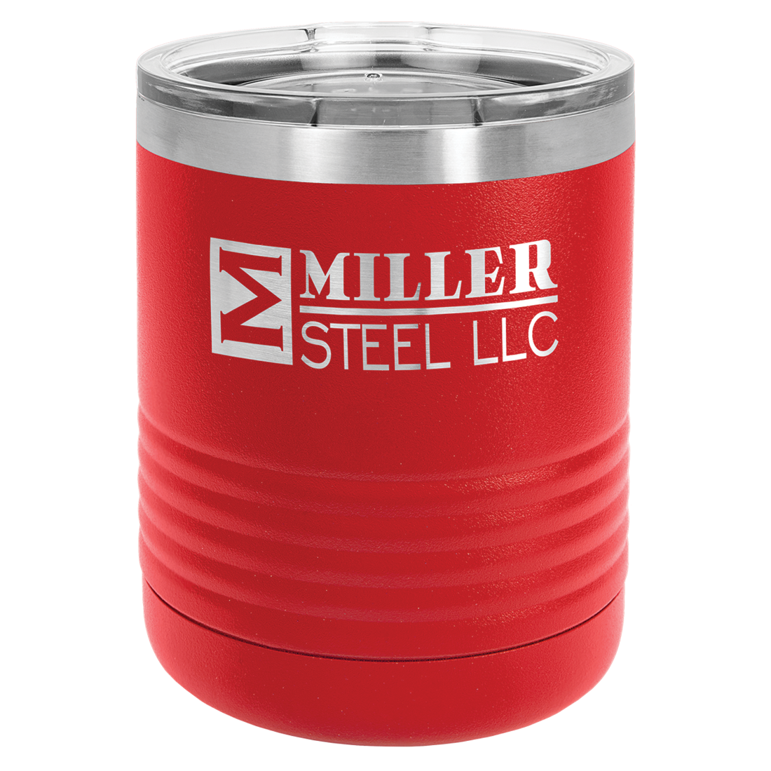 Bulk Custom Engraving - Polar Camel 10 oz. White Vacuum Insulated Ringneck Tumbler with Clear Lid - Bulk Engraving