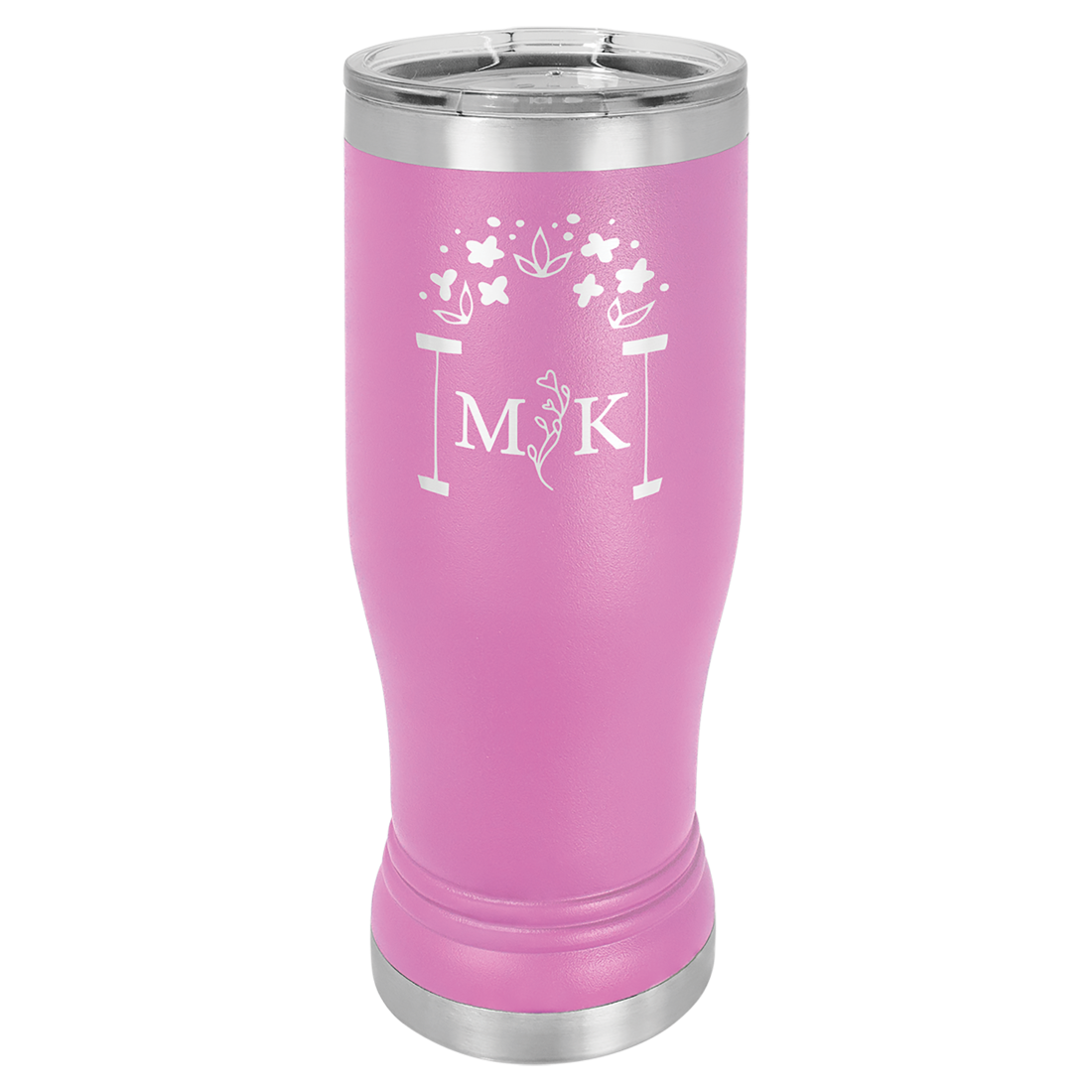 Bulk Custom Engraved - Polar Camel 20 oz. Pilsner Vacuum Insulated Ringneck Tumbler with Clear Lid - Bulk Engraving