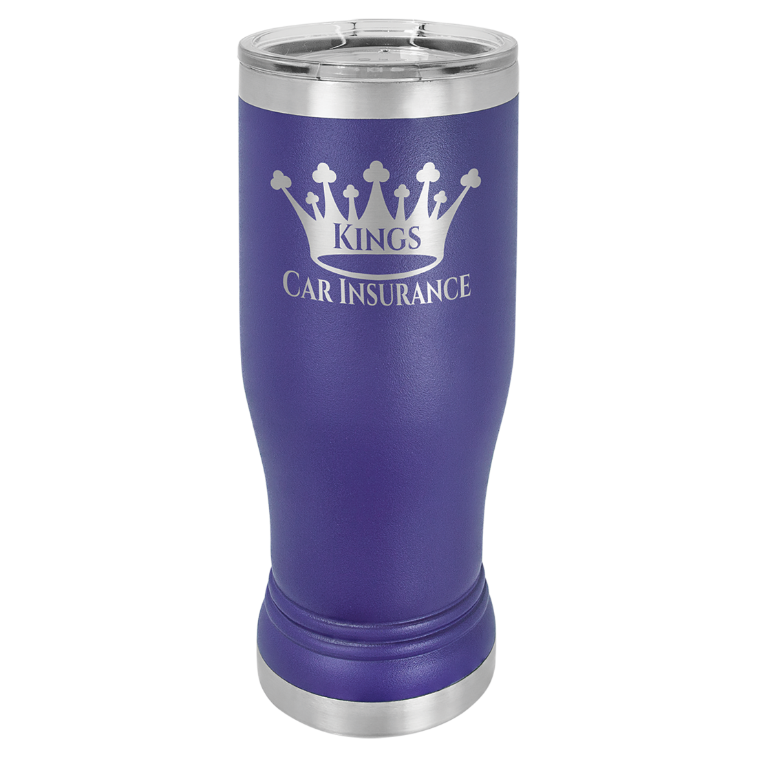 Bulk Custom Engraved - Polar Camel 20 oz. Pilsner Vacuum Insulated Ringneck Tumbler with Clear Lid - Bulk Engraving