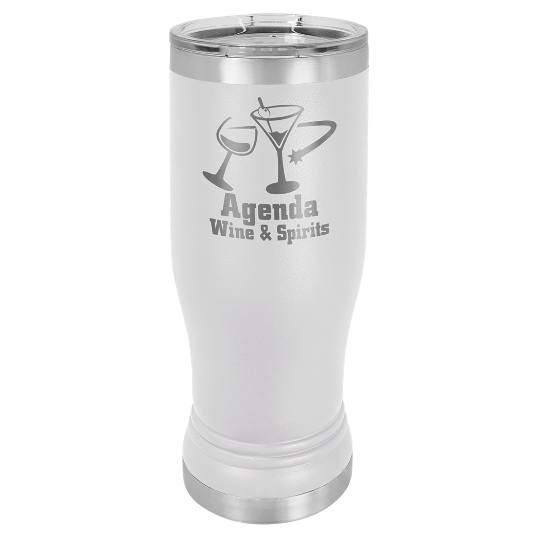Bulk Custom Engraved - Polar Camel 20 oz. Pilsner Vacuum Insulated Ringneck Tumbler with Clear Lid - Bulk Engraving