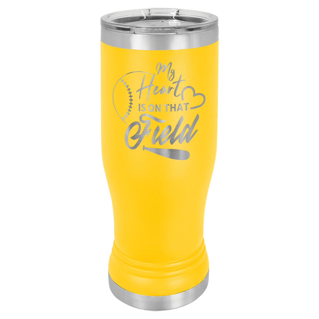 Bulk Custom Engraved - Polar Camel 20 oz. Pilsner Vacuum Insulated Ringneck Tumbler with Clear Lid - Bulk Engraving