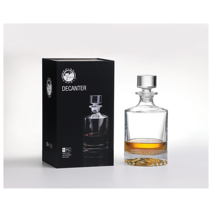 Bulk Custom Engraved - Polar Camel 850ml Rectangle Glass Decanter in a Black Gift Box - Bulk Engraving