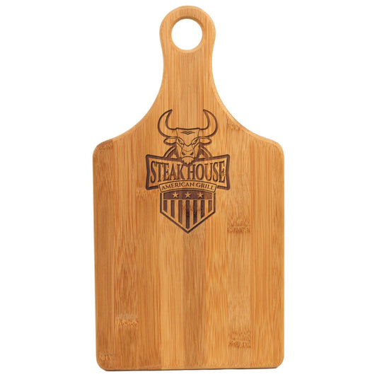 Paddle Shaped Bamboo Cutting Boards - Bulk Engraving