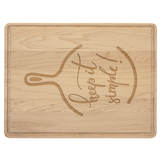 11 1/2" x 8 3/4" Maple Cutting Board with Drip Ring