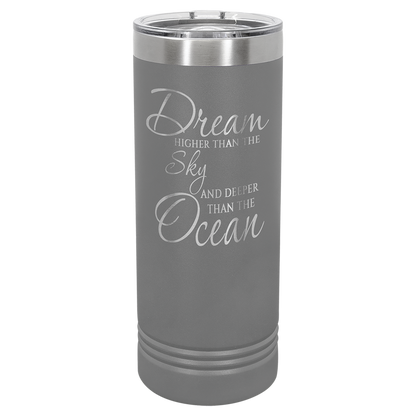 Bulk Custom Engraved - Polar Camel 22 oz. Skinny Tumbler with Slider Slider Lid - Bulk Engraving