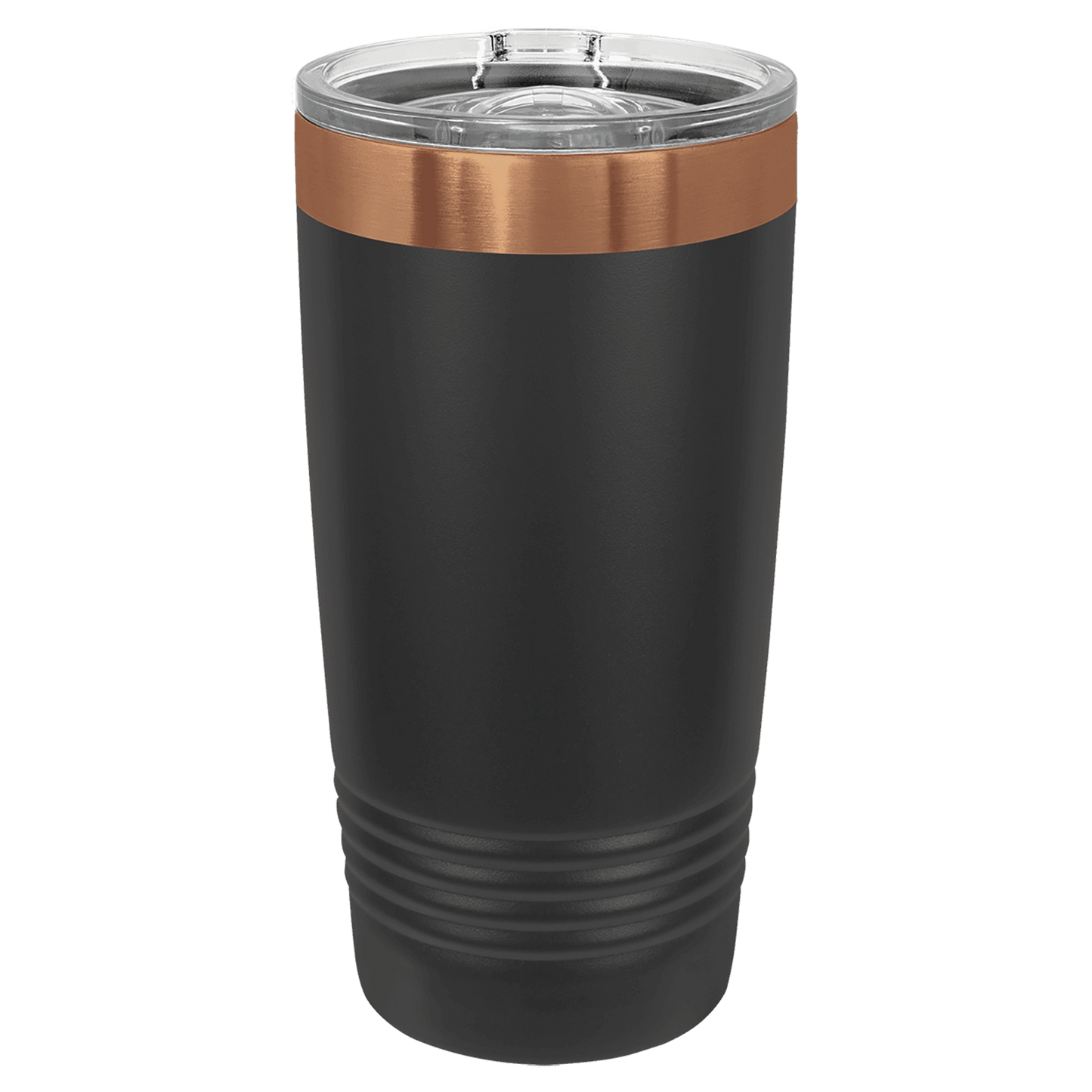 Polar Camel 20 oz. Black/Rose Gold Ringneck Tumbler with Slider Lid - Bulk Engraving