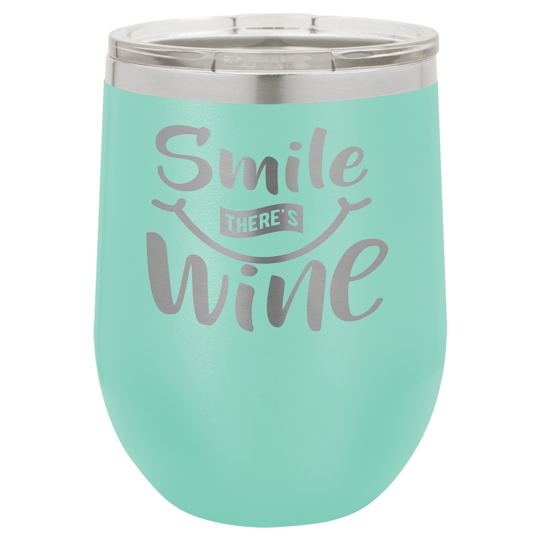 Bulk Custom Engraved - Polar Camel 12 oz. Stemless Wine Tumber - Vacuum Insulated Ringneck Tumbler with Clear Lid - Bulk Engraving