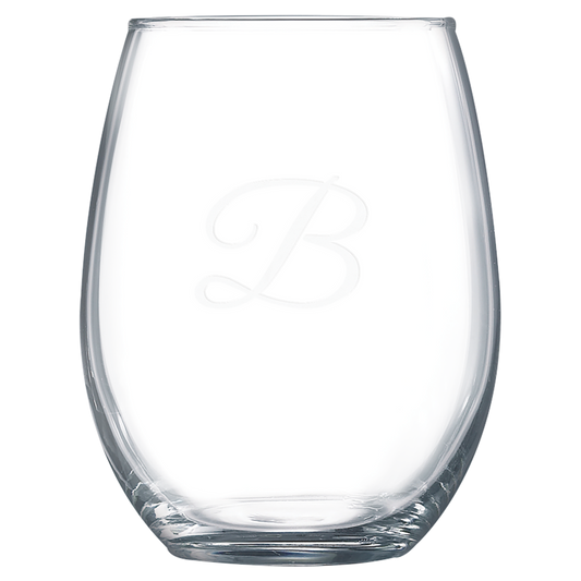 Bulk Custom Engraved - 21 oz. Stemless Wine Glass - Bulk Engraving